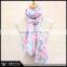 Spring New Arrival Butterfly Printed Organic Cotton Voile Scarf