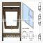 Good ventilation aluminium top hung window design guangzhou aluminum windows