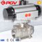 3pc thread ball valve positioner adjustable pneumatic ball valve