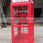 Metal outdoor metal telephone booth
