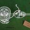 UNIQUE CRAFT!Wire Round Basket With Bike Collecting Decor