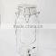 ice cold airtight portico glass drink dispenser with metal clip top lid