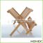 Home Kitchen Bamboo Folding Dish Rack | 3-Tier Collapsible Dish Drying Rack | Wooden Dish Drainer | Drying Utensils & Dishes