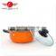 Best selling colorful16-24cm stainless steel Kitchen use cookware with glass cover/ cooking pot/ cassrole