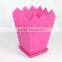 crown plastic flower pot in square shape