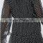 Cheap chiffon Polka Dot Plunge neck Tassel detail Wide-cut sleeves Ruffle trims Festival Smock Dress