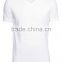 2015 solid color white t shirt V-neck t shirt for men slim fit t shirt wholesales with low prices