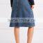 Wholesale Women Apparel Tonal-blue Embroidered Star A-line Mid-weight Denim Skirt(DQE0373SK)