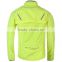 Wholesale Custom Sports Neon Yellow Running Nylon Jacket With Coated 20D Fabric