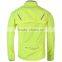 Wholesale Custom Sports Neon Yellow Running Nylon Jacket With Coated 20D Fabric