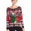 women red white sweater pixelated pattern christmas jumper knitting patterns for adults