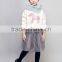 2016 autumn winter new design 100%cotton long sleeve mini girl sweater pullover coat for girl printed longsleeve coat for autumn