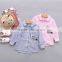 S33434W Girls Blouse Cotton Lace Cartoon embroidered Girl Blouse