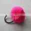 Myfur Cute Small White Color Real Rex Rabbit Fur Pom Pom Wholesale Ladies Hair Band