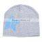 winter warm korea style 100%cotton cute boys&girls big five star pattern knitted beanie hat for baby