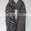 New Winter Zebra Houndstooth Pattern Acrylic Scarf