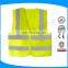 customized logo 100% polyester light weighted training reflective vest