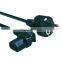 Plug in Shuko and tripolar famale with cable H05VV-F