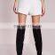 White Gold Button Detail Wrap Skort Sexy Women Shorts