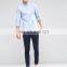 China OEM Custom Manufacturer Men's Regular Fit Shirt In Blue