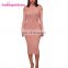 Women Sexy Cold Shoulder Knitting Sweater Long Sleeve Bodycon Party Mini Dress