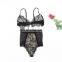 2016 beautyslove sexy hot black lace bowknot Jacquard bra panty hot girls woman sexy bra lingerie net Bra sets