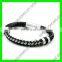 Fashion plain jewellery stainless steel braided rope mesh bangle