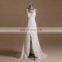 Graceful Scoop Neck Backless Spilt Leg Fish Style Lace Wedding Dress With Sleeveless