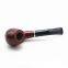 150mm length wooden resin short tobacco pipe with  big red round head for smoking