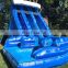 Tall Inflatable Blue Marble Curved Waterslide Backyard Kids Adult Inflatable Monster Wave Water Slide And Pool