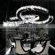 Elegent and bright chrome LED ring pendant with K9 double crystal