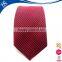 Red black slim 100% polyester necktie with custom logo design
