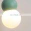 Simple and modern led Nordic bedroom long line small chandelier personality macaron bar pendant lighting