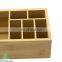 Classic Bamboo Desktop Organizer Cosmetics Storage Box Make Up Organizer