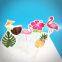 Green Leaf Cake Topper Tropical Style Cake Decoration Tools Wedding Birthday Party Supplies