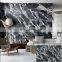 Large Format Marble Slab Black Floor Rough Surface Ceramic Porcelain Tiles Oversized Wall Slab