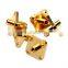 RF coaxial connector SMA connector female with 4 holes square flange to PCB BH straight soldering gold plated