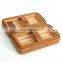 PU Leather Portable Cedar Wood Case Holder Travel Cigar Humidor for 4 Cigar