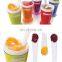 New 2022 Homemade BPA Free Coffee Squeeze Pinch Frozen Reusable Fancy Smoothie Plastic Cup