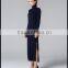 Sexy split package hip party knit sweater dress for women