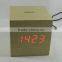 LED Wooden Digital Table Clock with Touch Function for Snooze