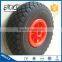 Heavy duty small solid flat free wheelbarrow wheel PU foam wagon wheel 260x85 3.00-4