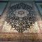 5X8ft black blue color handmade silk persian carpet for home