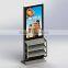 42" digital photo frame stand exhibition flooring free standing tv stand kiosk mall display multimedia lcd advertising player