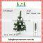 Set of silver hanging balls and small artificial christmas tree