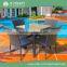 All weather wicker outdoor furniture cheap rattan patio plastic dining chair and table set