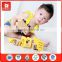 2015 hot product DIY learning toys wood and rubber and metal yellow colour construction vehiclesset 5 pcs wooden toy truck