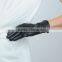 Black Ladies' Sheepskin Leather Gloves With Adjustable Cuff