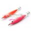 CHS015 big belly luminous squid jig hook stainless steel hard shrimp lure for octopus saltwater fishing