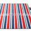 135x145cm Striped printed folding picnic blanket